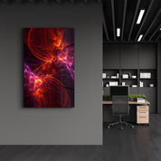 Purple & Red Flames 2 | Glass Wall Art - ArtDesigna Glass Printing Wall Art