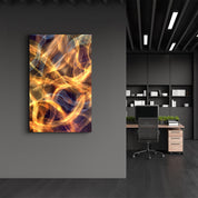 Flame Brush Strokes V2 | Glass Wall Art - ArtDesigna Glass Printing Wall Art