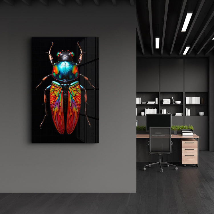 ・"Mystic Bug"・Designers Collection Glass Wall Art - ArtDesigna Glass Printing Wall Art