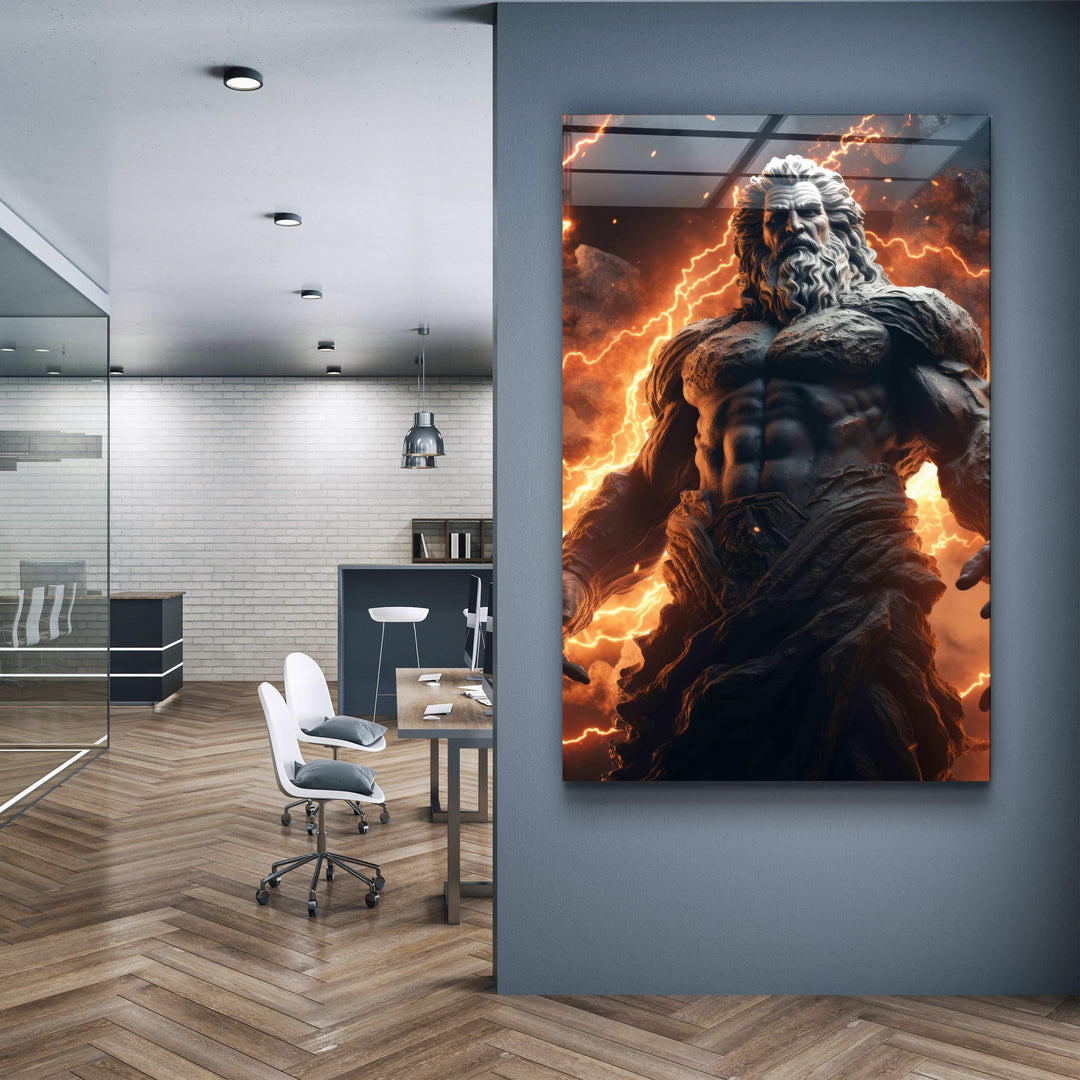 Zeus' Fire | Designers Collection Glass Wall Art - ArtDesigna Glass Printing Wall Art