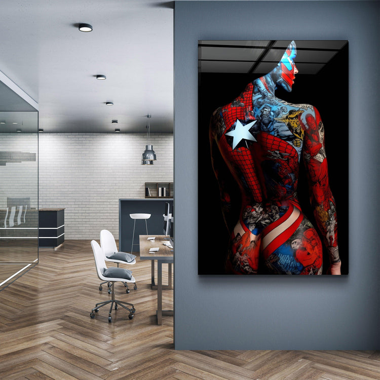 Tattooed Body 2 | Designers Collection Glass Wall Art - ArtDesigna Glass Printing Wall Art