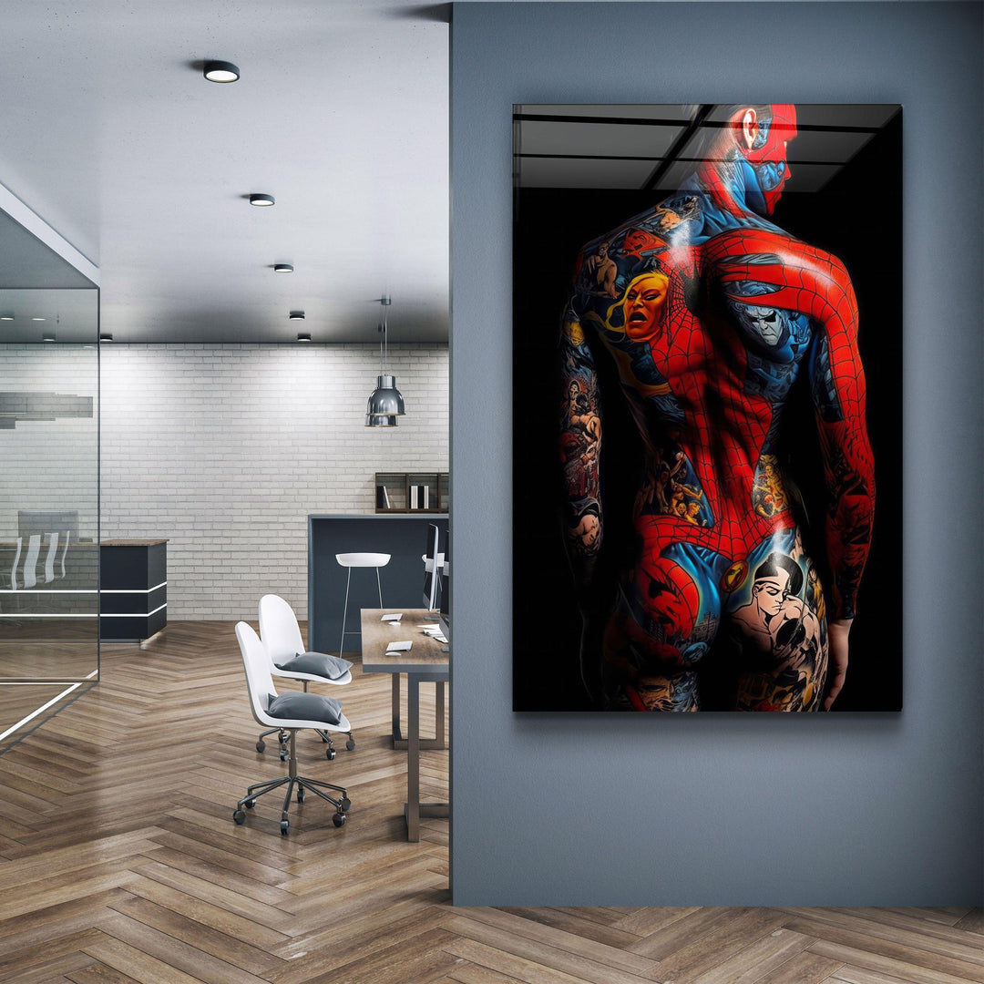 Tattooed Body 3 | Designers Collection Glass Wall Art - ArtDesigna Glass Printing Wall Art