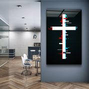 Cross - Trippy | Designers Collection Glass Wall Art - ArtDesigna Glass Printing Wall Art