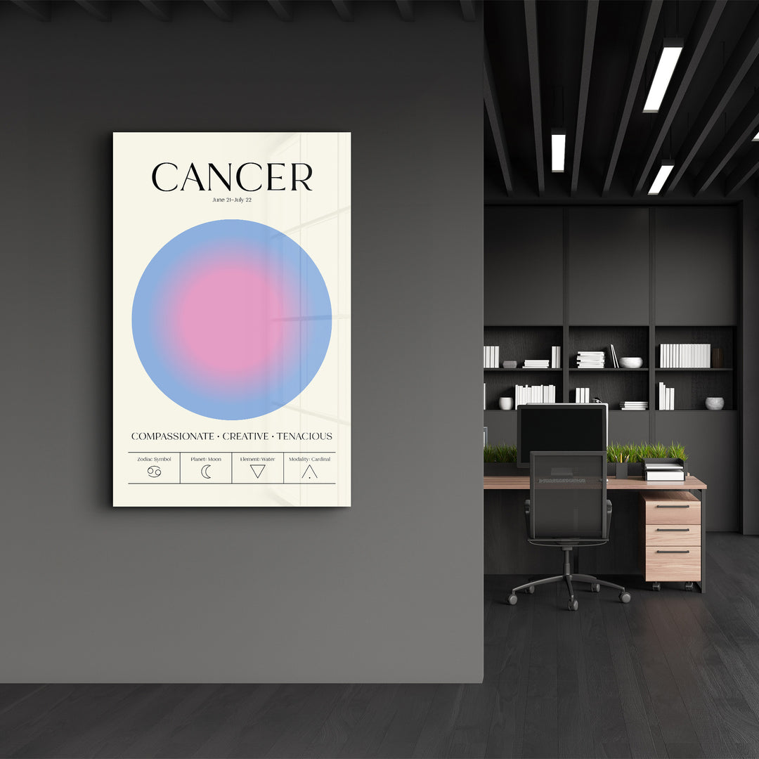 Cancer - Aura Collection | Zodiac Glass Wall Art