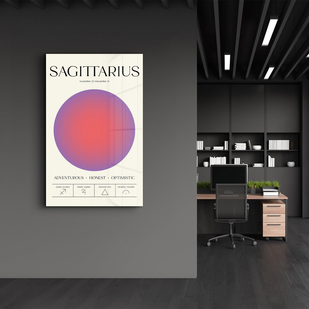Sagittarius - Aura Collection | Zodiac Glass Wall Art