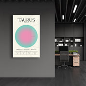 Taurus - Aura Collection | Zodiac Glass Wall Art - ArtDesigna Glass Printing Wall Art