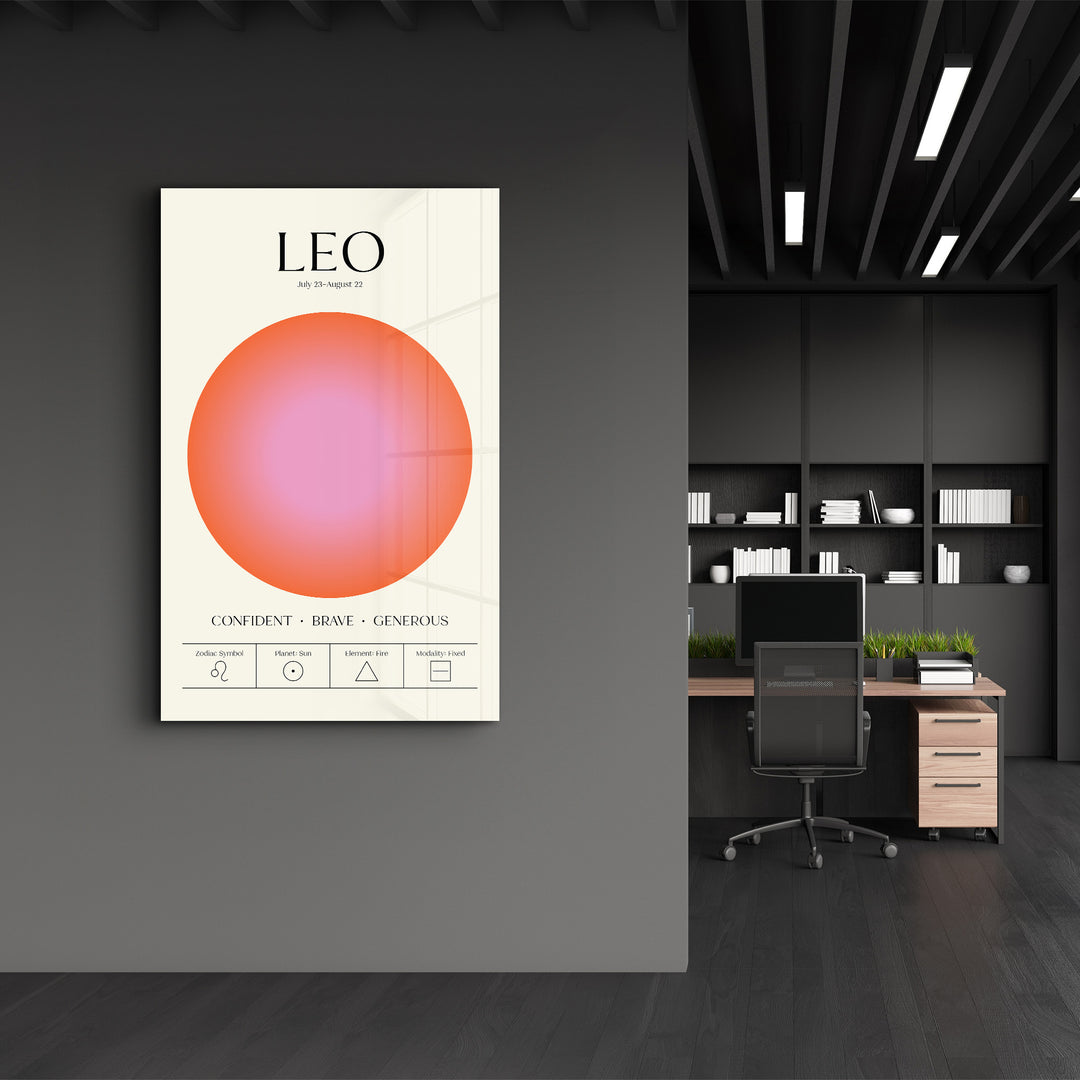 Leo - Aura Collection | Zodiac Glass Wall Art