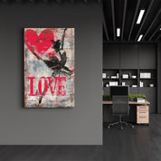 Love Banksy Style | Designers Collection Glass Wall Art - ArtDesigna Glass Printing Wall Art