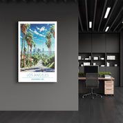 Los Angeles-California USA-Travel Posters | Glass Wall Art - ArtDesigna Glass Printing Wall Art