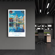 Reitro Park-Madrid Spain-Travel Posters | Glass Wall Art - ArtDesigna Glass Printing Wall Art