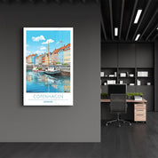 Copenhagen Denmark-Travel Posters | Glass Wall Art - ArtDesigna Glass Printing Wall Art