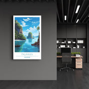 Palawan Philippines-Travel Posters | Glass Wall Art - ArtDesigna Glass Printing Wall Art