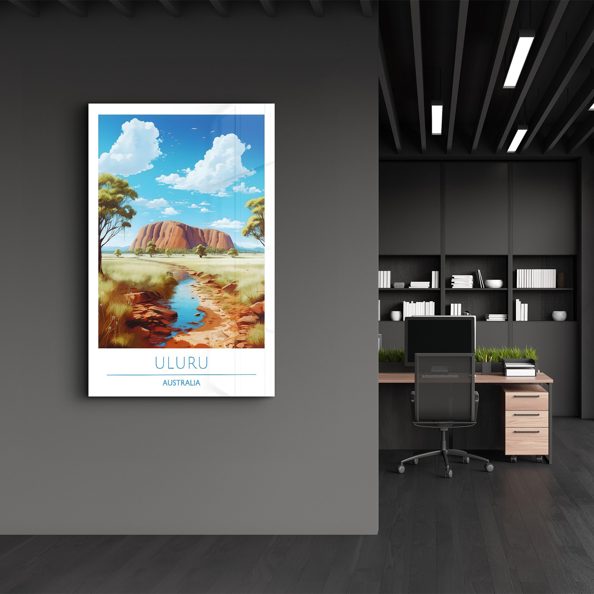 Uluru Australia-Travel Posters | Glass Wall Art