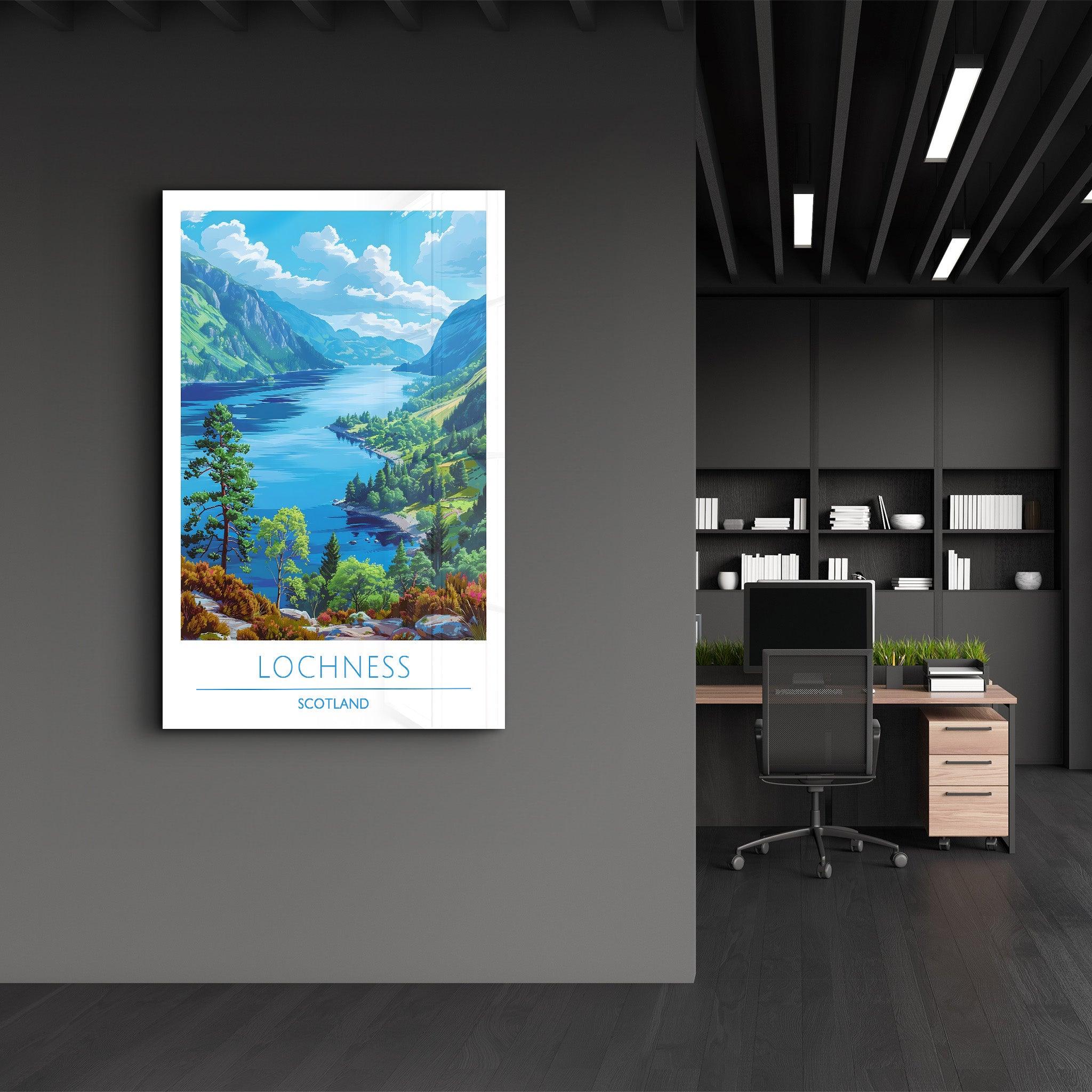 Lochness Scotland-Travel Posters | Glass Wall Art - ArtDesigna Glass Printing Wall Art