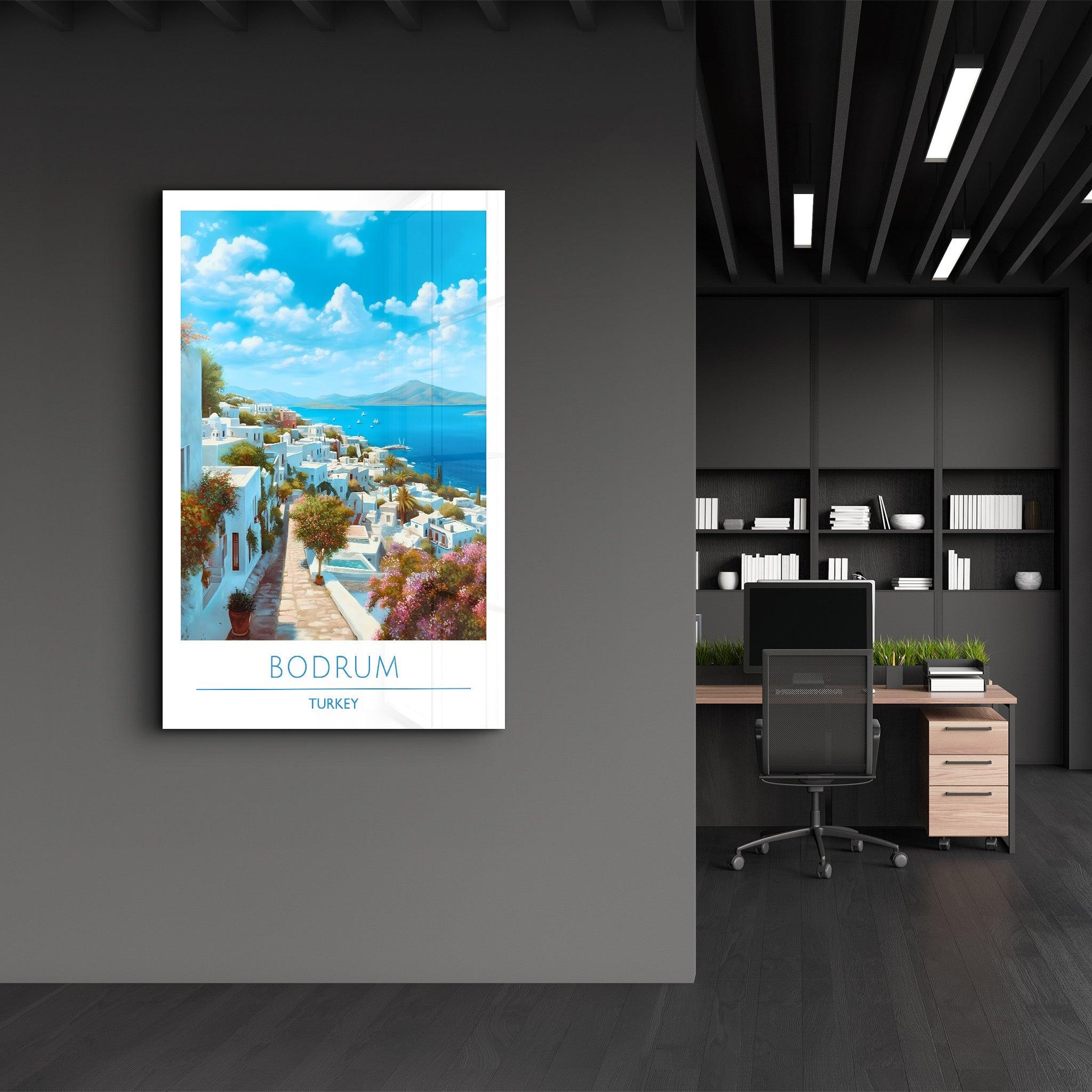 Bodrum Turkey-Travel Posters | Glass Wall Art - ArtDesigna Glass Printing Wall Art