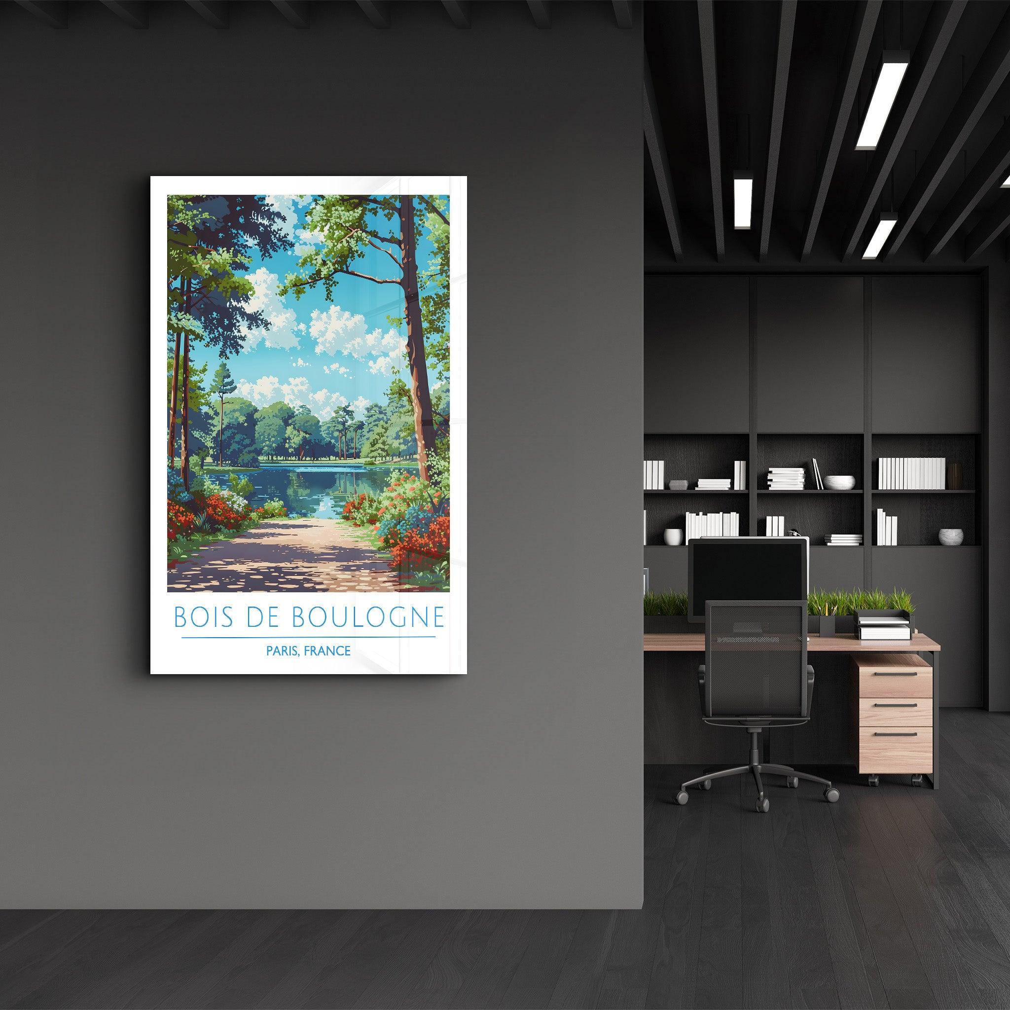 Bois De Boulogne-Paris France-Travel Posters | Glass Wall Art - ArtDesigna Glass Printing Wall Art