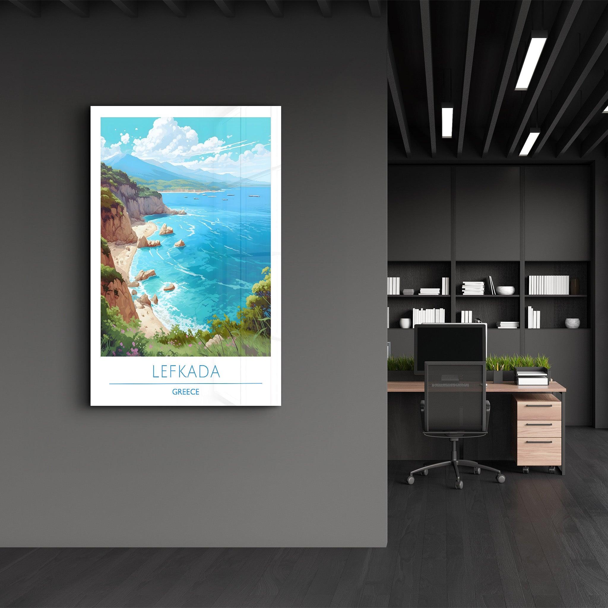 Lefkada Greece-Travel Posters | Glass Wall Art - ArtDesigna Glass Printing Wall Art