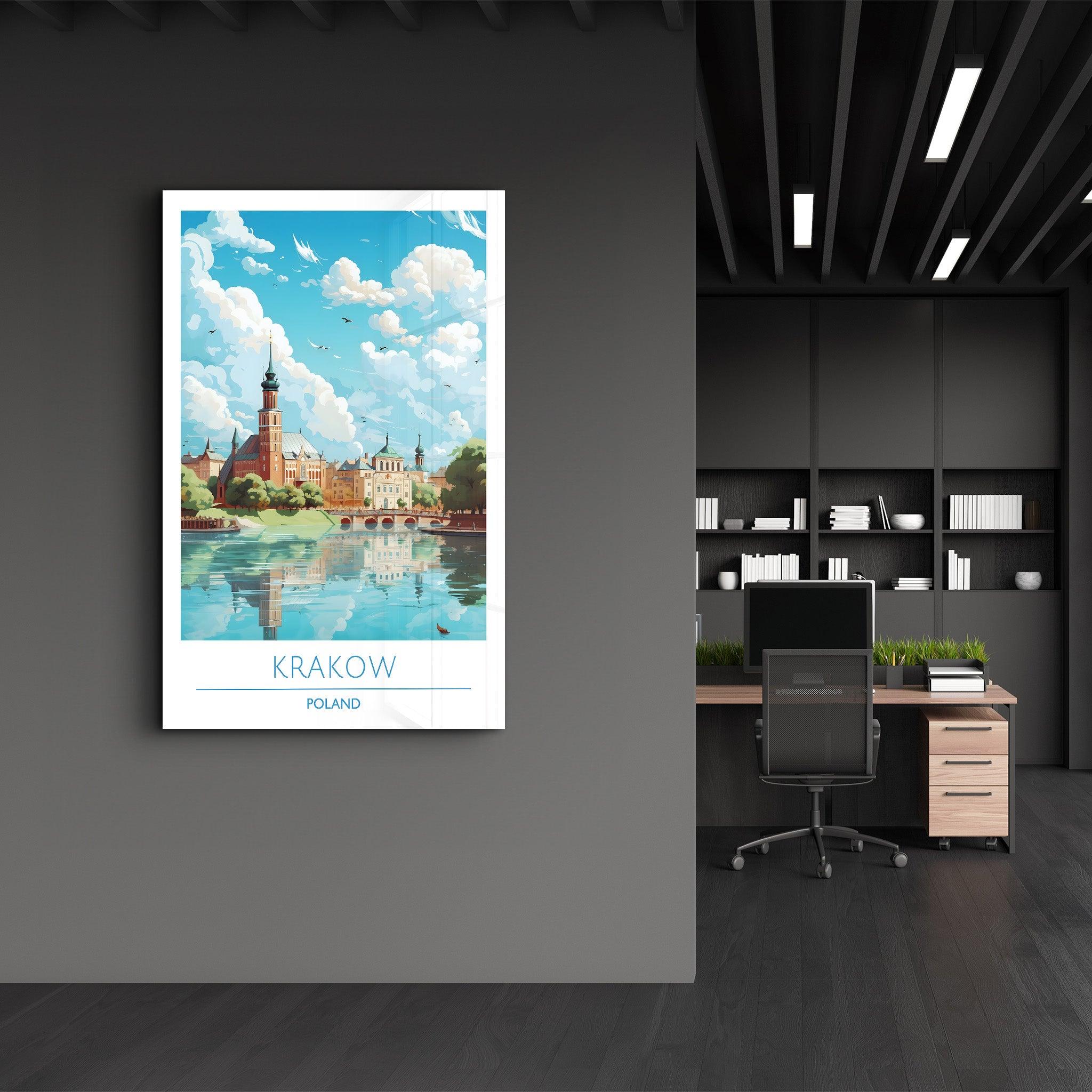 Krakow Poland-Travel Posters | Glass Wall Art - ArtDesigna Glass Printing Wall Art