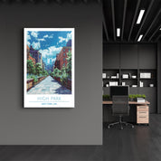 High Park-New York USA-Travel Posters | Glass Wall Art - ArtDesigna Glass Printing Wall Art