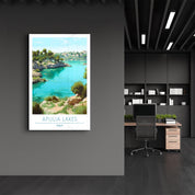 Apulia Lakes Italy-Travel Posters | Glass Wall Art - ArtDesigna Glass Printing Wall Art