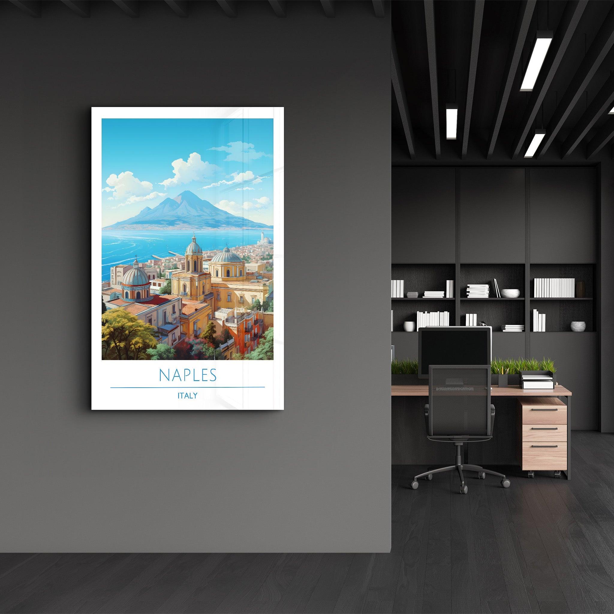 Naples Italy-Travel Posters | Glass Wall Art - ArtDesigna Glass Printing Wall Art