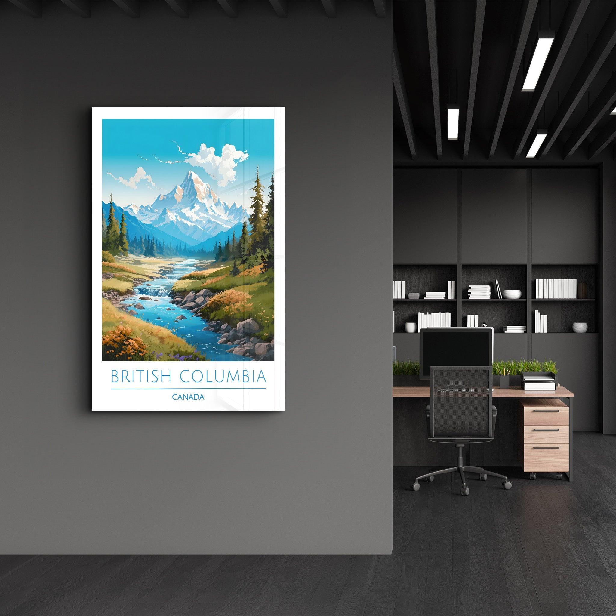 British Columbia Canada-Travel Posters | Glass Wall Art - ArtDesigna Glass Printing Wall Art