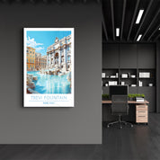 Trevi Fountain-Rome Italy-Travel Posters | Glass Wall Art