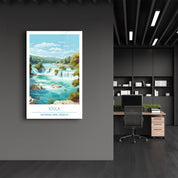 Krka-National Park Croatia-Travel Posters | Glass Wall Art - ArtDesigna Glass Printing Wall Art