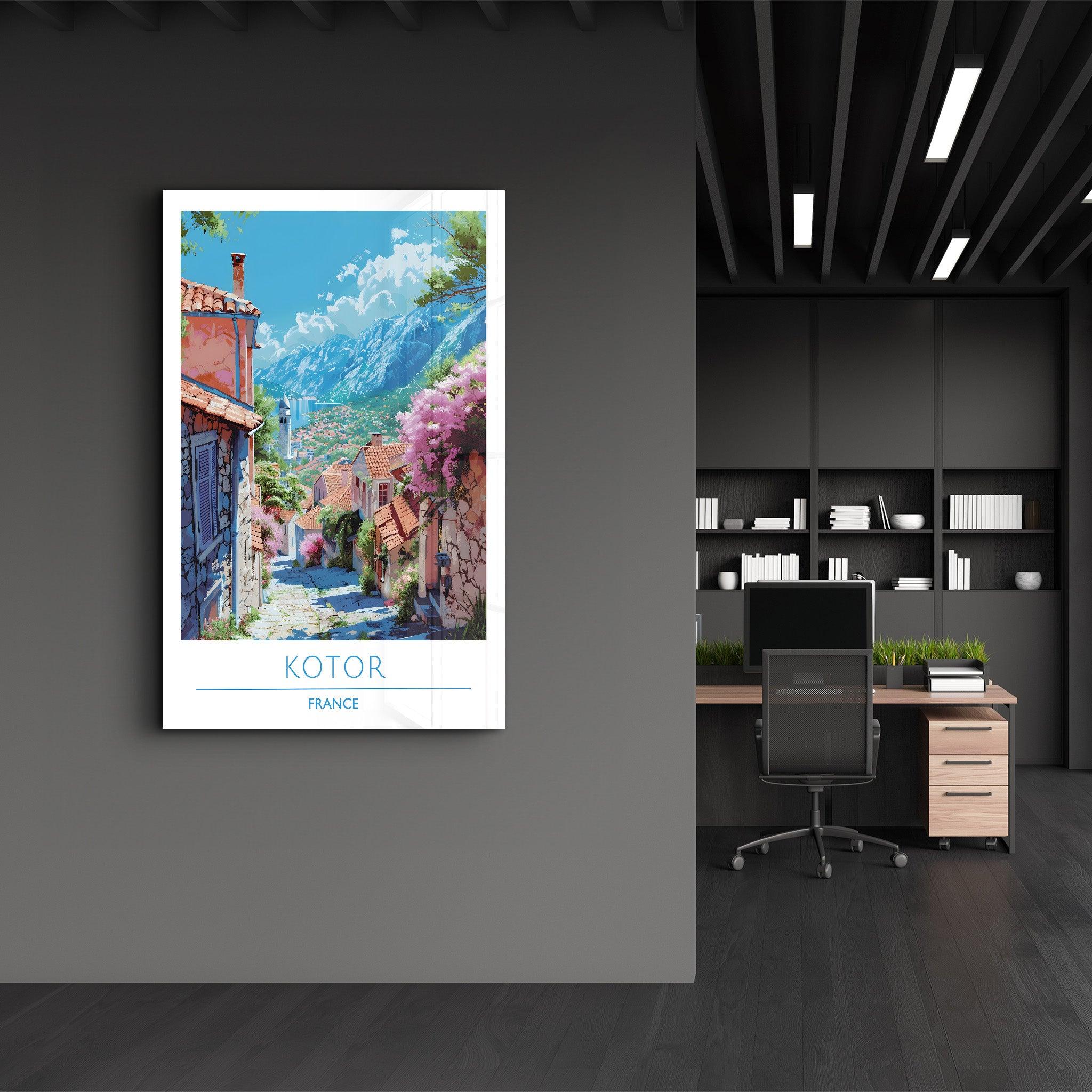 Kotor France-Travel Posters | Glass Wall Art - ArtDesigna Glass Printing Wall Art