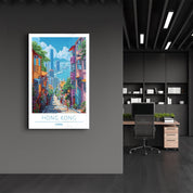 Hong Kong China-Travel Posters | Glass Wall Art - ArtDesigna Glass Printing Wall Art
