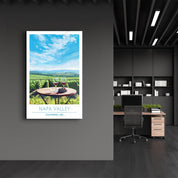 Napa Valley-California USA-Travel Posters | Glass Wall Art - ArtDesigna Glass Printing Wall Art