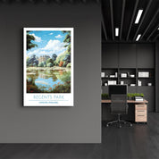 Regents Park-London England-Travel Posters | Glass Wall Art - ArtDesigna Glass Printing Wall Art