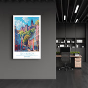 Edinburgh Scotland-Travel Posters | Glass Wall Art - ArtDesigna Glass Printing Wall Art