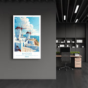 Rhodes Greece-Travel Posters | Glass Wall Art - ArtDesigna Glass Printing Wall Art