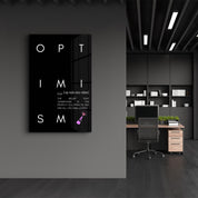 Optimism - Glass Wall Art