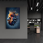 King Leo - Glass Wall Art - Artdesigna