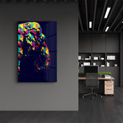 Colormix Elephant Portrait | Glass Wall Art - ArtDesigna Glass Printing Wall Art