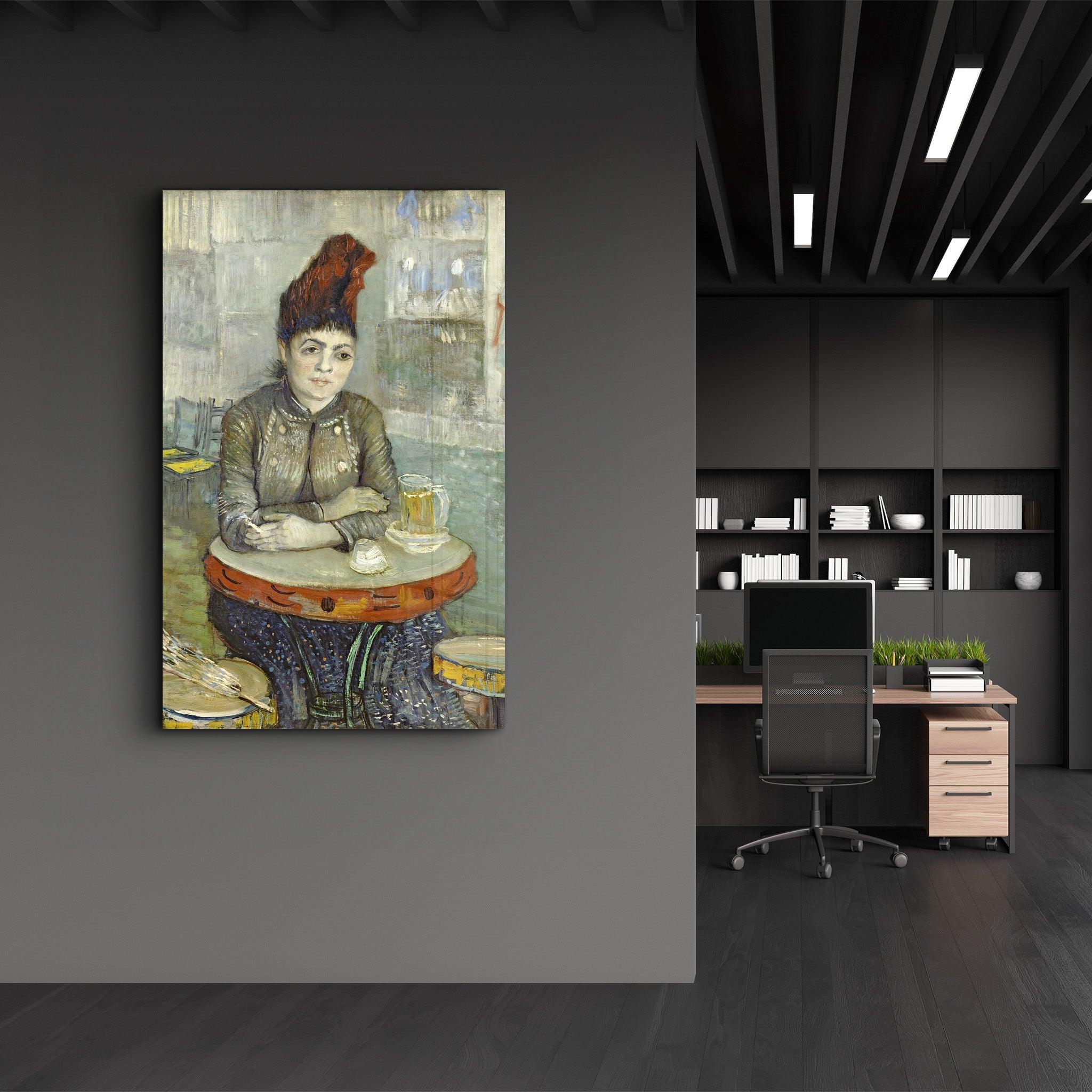 Vincent van Gogh's Agostina Segatori Sitting in the Café du Tambourin (1887–1888) | Glass Wall Art - ArtDesigna Glass Printing Wall Art