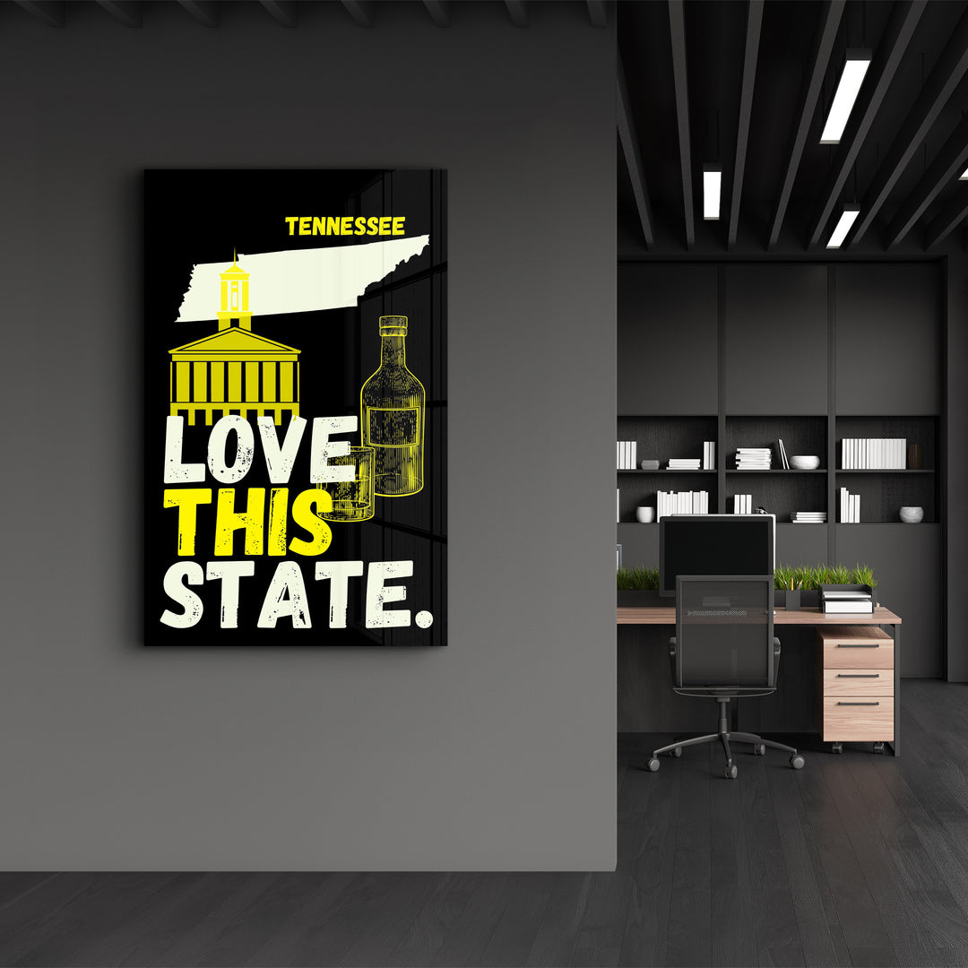Love This State Tennessee | Glass Wall Art