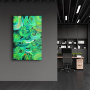 Greeny - Hand-drawn Image | Glass Wall Art - ArtDesigna Glass Printing Wall Art
