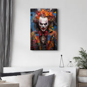 The Clown - Glass Wall Art - Artdesigna