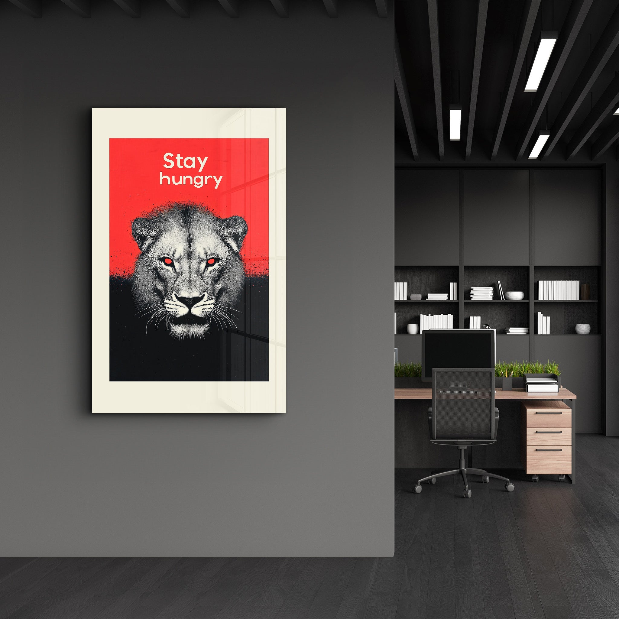 Stay Hungry - Motivational Glass Wall Art