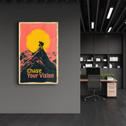 Chase Your Vision 3 - Motivational Glass Wall Art