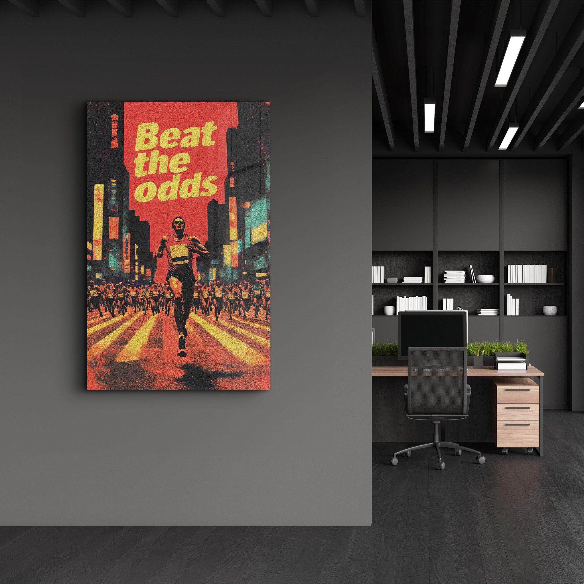 Beat the Odds 2 - Motivational Glass Wall Art