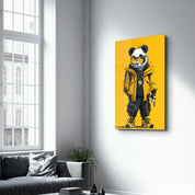 Stylish Panda - Glass Wall Art - ArtDesigna Glass Printing Wall Art