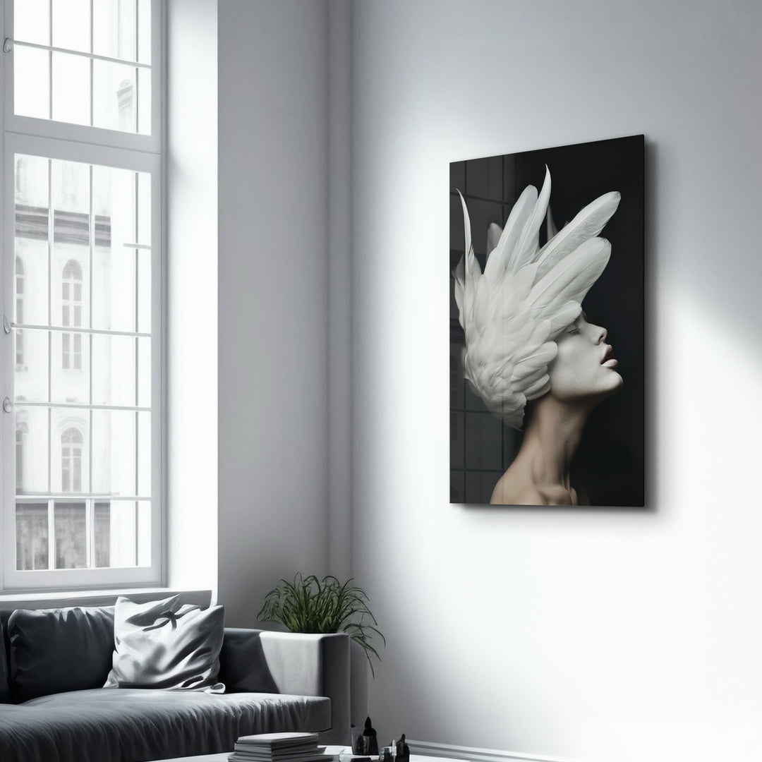 Angel Head - Contemporary Glass Wall Art