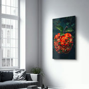 Apple Flowers - Contemporary Glass Wall Art - ArtDesigna Glass Printing Wall Art