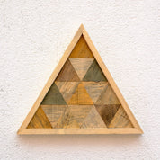 ・"Triangular-Rustic"・Premium Wood Handmade Wall Sculpture - Limited Edition