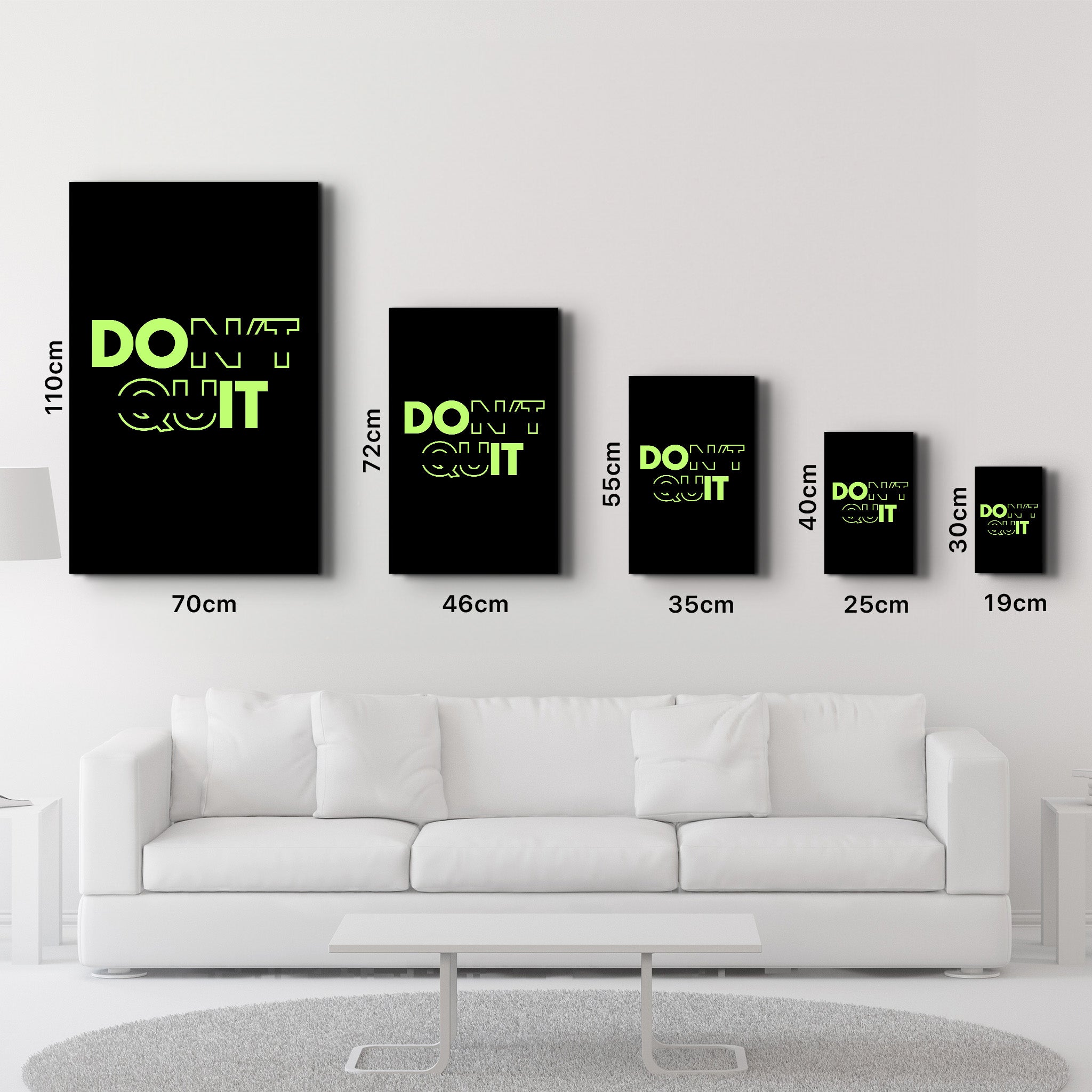 Don't Quit and Do It V2 | Motivational Glass Wall Art - Artdesigna