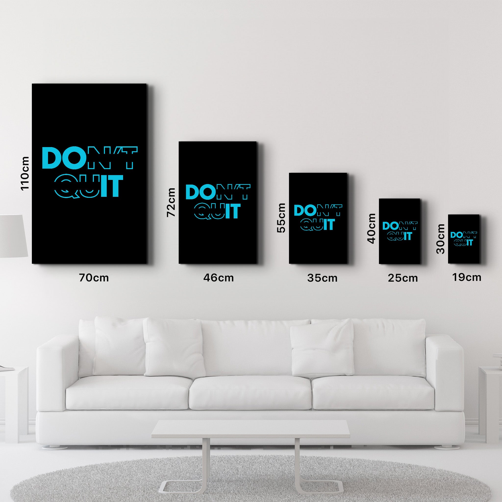 Don't Quit and Do It V2 | Motivational Glass Wall Art - Artdesigna